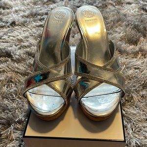Guess Silver Wedge Good Condition